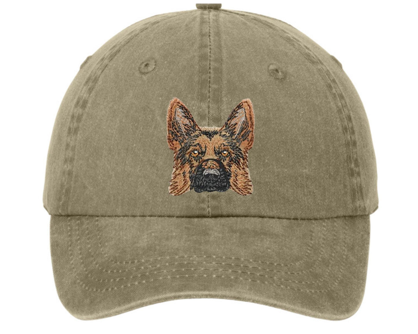 Embroidered German Shepard Dog hat - German Shepard dog cap - pigment dyed baseball cap - embroidered dog mom hat - dog dad - dog gift