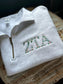 Embroidered Zeta Tau Alpha Crest sweatshirt - ZTA wear - Sorority Sweatshirt - Big/Little Gift - Sorority Greek Licensed Merch - ZTA Crest