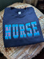 Embroidered hospital blanket nurse sweatshirt - Appliqué nurse sweatshirt - personalize nurse crewneck - personalized nurse gift