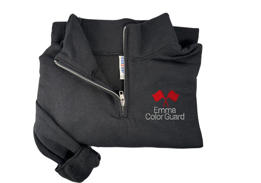 Embroidered Color Guard Quarter Zip - Color Guard pullover - personalized band pullover - Color Guard flag Quarter zip -band sweatshirt