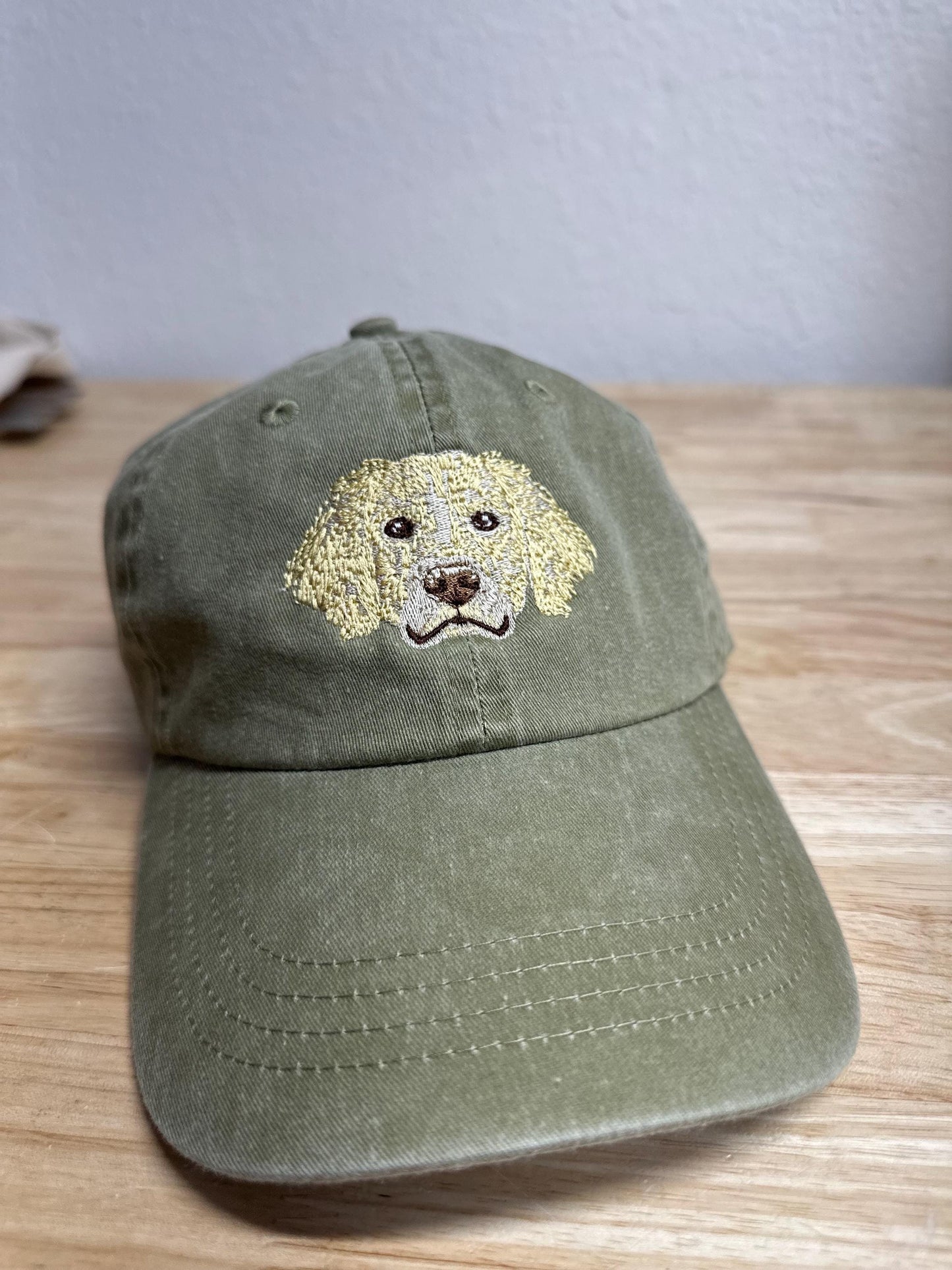 Embroidered Golden Retriever Dog hat - Golden Retriever dog cap - pigment dyed baseball cap - embroidered dog mom hat - dog dad - dog gift