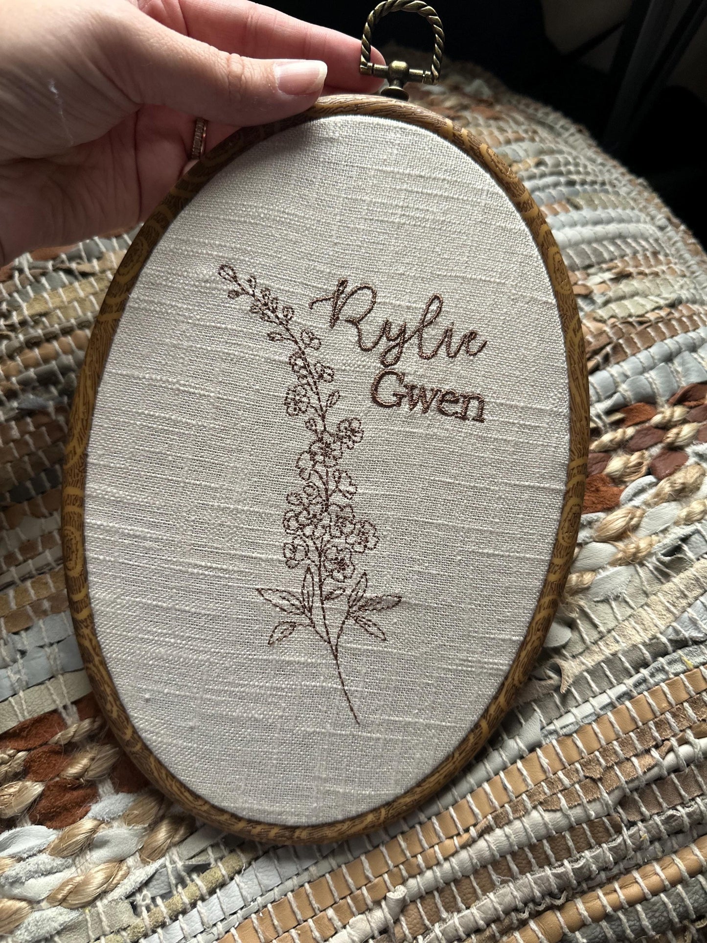 Embroidered Baby’s First Christmas Ornament- Hierloom Ornament - Persinalized Christmas Ornament - Baby’s Christmas Tree Ornament Gift