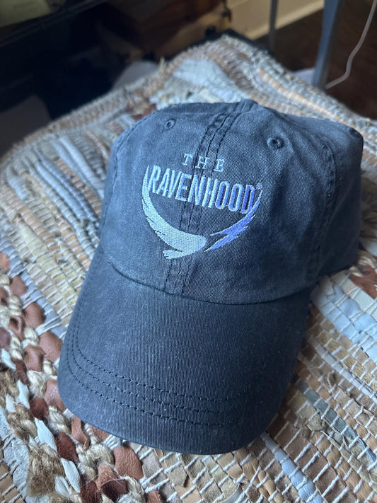 Embroidered Ravenhood Series hat-  pigment dyed baseball hat - book hat - bookish - reader gift - Officially Licensed Ravenhood Merch