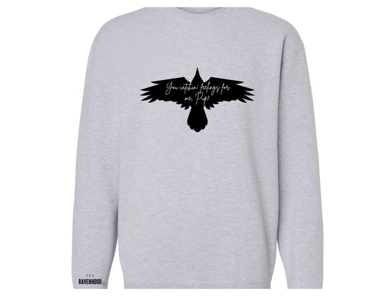Embroidered Ravenhood Sweatshirt-  Ravenhood Crewneck - book sweatshirt - bookish - reader gift - Officially Licensed Ravenhood Merch