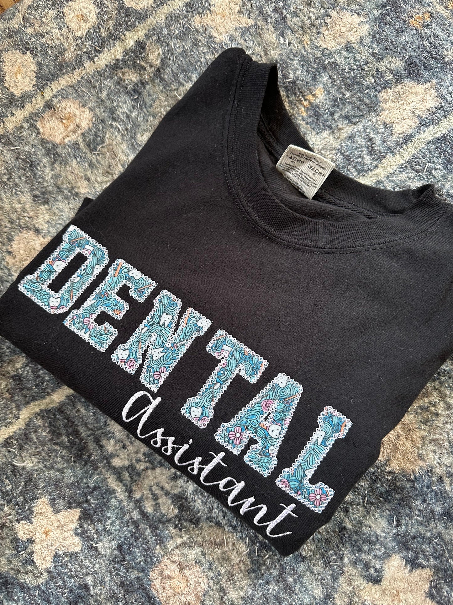 Embroidered dental assistant Short Sleeve Shirt - Appliqué dental shirt embroidered dental student shirt  - personalized dental shirt