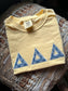 Embroidered Tri Delta applique shirt - Delta Delta Delta wear - Sorority Sweatshirt - Big/Little Gift - Sorority Greek Licensed Merch