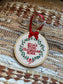 Embroidered Baby’s First Christmas Ornament- Hierloom Ornament - Persinalized Christmas Ornament - Baby’s Christmas Tree Ornament Gift