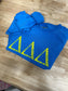Embroidered Tri Delta long sleeve shirt - Delta Delta Delta wear - Sorority long sleeve - Big/Little Gift - Sorority Greek Licensed Merch
